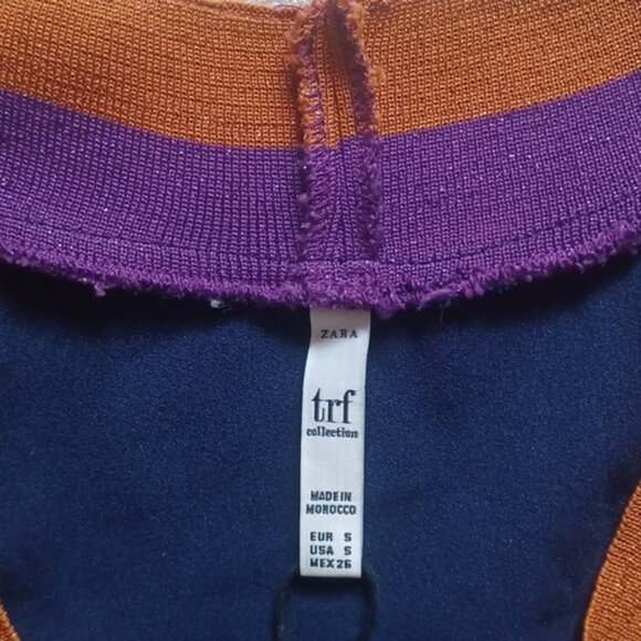 ZARA Oversized Sparkly Metallic V-neck Vest, S - Picture 3 of 6